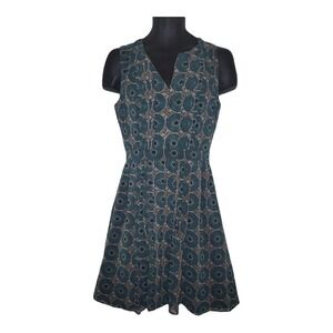 Halogen Sheath Dress Women Sz M Mini Sleeveless Mini Geometric Print‎ Boho